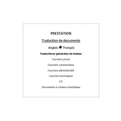 Traduction Anglais / Français